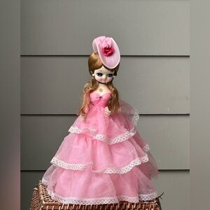 Vintage 70’s Bradley Doll in Pink Gown